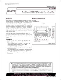 datasheet for LA4625 by SANYO Electric Co., Ltd.