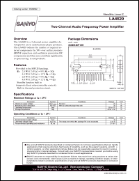 datasheet for LA4629 by SANYO Electric Co., Ltd.