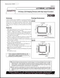 datasheet for LC75884E by SANYO Electric Co., Ltd.