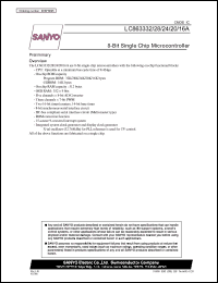 datasheet for LC863324 by SANYO Electric Co., Ltd.