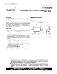 datasheet for STK402-070 by SANYO Electric Co., Ltd.