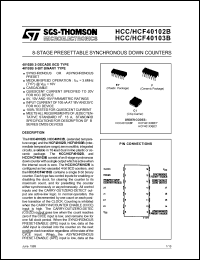 datasheet for HCC40102B by SGS-Thomson Microelectronics