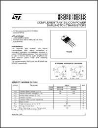 datasheet for BDX53C by SGS-Thomson Microelectronics