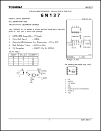datasheet for 6N137 by Toshiba