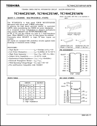 datasheet for TC74HC257AF by Toshiba