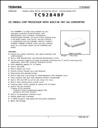 datasheet for TC9284BF by Toshiba