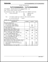 datasheet for TLP741J by Toshiba