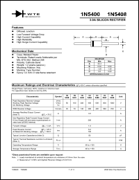datasheet for 1N5400-TB by 
