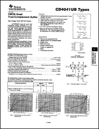 datasheet for CD4041UBE by Texas Instruments