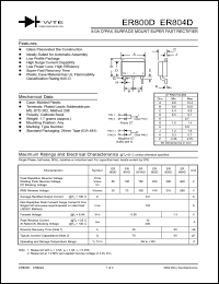 datasheet for ER804D-T3 by 