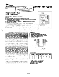 datasheet for CD40117BE by Texas Instruments