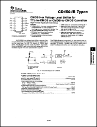 datasheet for CD4504BE by Texas Instruments