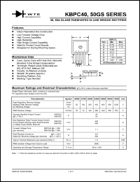 datasheet for KBPC4000GS by 