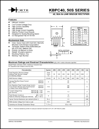 datasheet for KBPC5000S by 