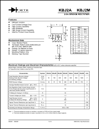 datasheet for KBJ2G by 