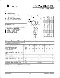 datasheet for KBJ25G by 