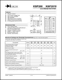 datasheet for KBP201 by 