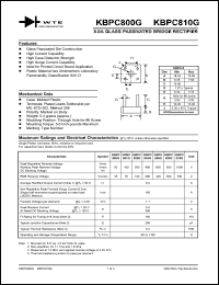 datasheet for KBPC806G by 