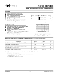 datasheet for P4KE16A by 