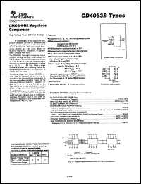 datasheet for CD4063BE by Texas Instruments