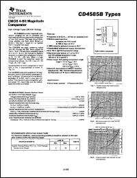 datasheet for CD4585BE by Texas Instruments