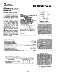 datasheet for CD4585BF3A by Texas Instruments