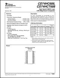 datasheet for CD54HCT688F by Texas Instruments