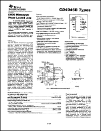 datasheet for CD4046BE by Texas Instruments