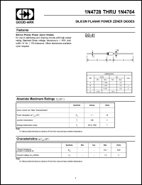 datasheet for 1N4728 by 