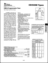 datasheet for CD4536BE by Texas Instruments