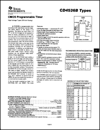 datasheet for CD4536BF3A by Texas Instruments