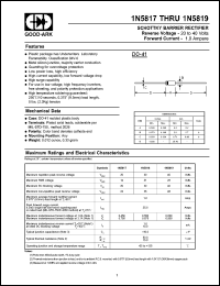 datasheet for 1N5818 by 