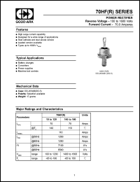 datasheet for 70HFR40M by 