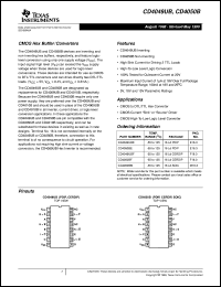 datasheet for CD4049UBE by Texas Instruments