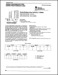 datasheet for CD54AC240F3A by Texas Instruments