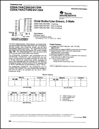 datasheet for CD54ACT240F3A by Texas Instruments