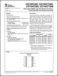 datasheet for CD54HC366F3A by Texas Instruments