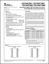 datasheet for CD54HC368F by Texas Instruments