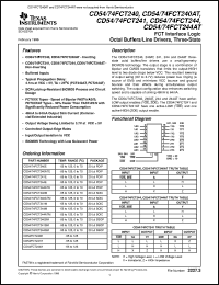 datasheet for CD74FCT240E by Texas Instruments