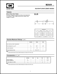 datasheet for BZX55/C110 by 