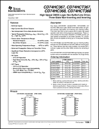 datasheet for CD74HC368E by Texas Instruments