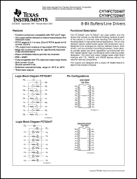 datasheet for CY74FCT2240ATQCT by Texas Instruments