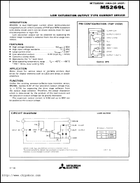 datasheet for M5269L by Mitsubishi Electric Corporation, Semiconductor Group