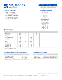 datasheet for SMJ500-13A-PCB by Watkins-Johnson (WJ) Company