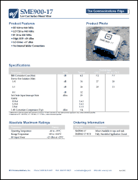datasheet for SME900-17 by Watkins-Johnson (WJ) Company