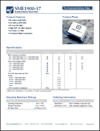 datasheet for SME1900-17-PCB by Watkins-Johnson (WJ) Company