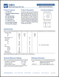 datasheet for MH1-PCB by Watkins-Johnson (WJ) Company