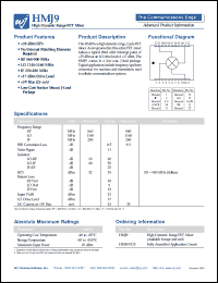 datasheet for HMJ9 by Watkins-Johnson (WJ) Company