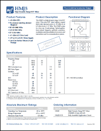 datasheet for HMJ5 by Watkins-Johnson (WJ) Company