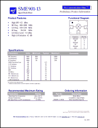 datasheet for SME901-13 by Watkins-Johnson (WJ) Company